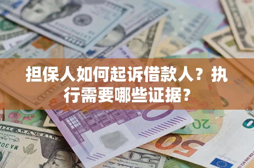 武汉担保人如何起诉借款人？执行需要哪些证据？