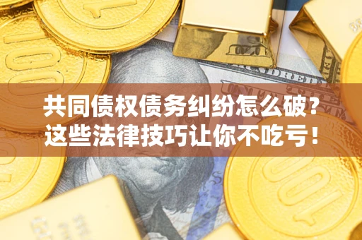 武汉共同债权债务纠纷怎么破？这些法律技巧让你不吃亏！