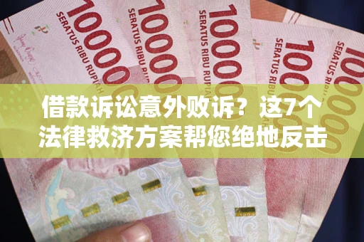 武汉借款诉讼意外败诉？这7个法律救济方案帮您绝地反击！
