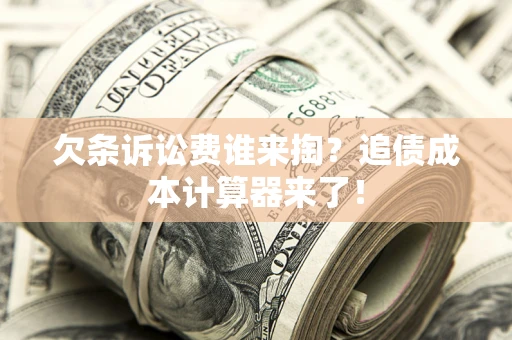 武汉欠条诉讼费谁来掏？追债成本计算器来了！