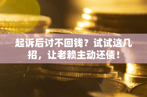 武汉起诉后讨不回钱？试试这几招，让老赖主动还债！